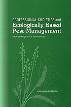 Professional societies and ecologically based pest management proceedings of a workshop