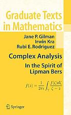 Complex analysis in the spirit of Lipman Bers