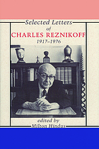Selected letters of Charles Reznikoff, 1917-1976