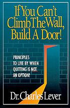 If you can't climb the wall, build a door