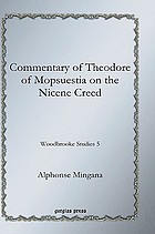 Commentary of Theodore of Mopsuestia on the Nicene creed
