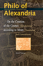 On the creation of the cosmos according to Moses