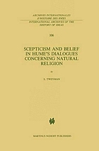 Scepticism and belief in Hume's Dialogues concerning natural religion