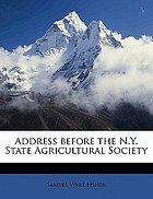 Address before the N.Y. State Agricultural Society