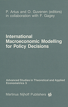International macroeconomic modelling for policy decisions
