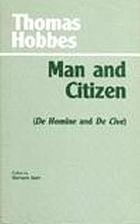 Man and citizen. Thomas Hobbes's De homine