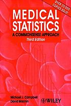 Medical statistics : a commonsense approach