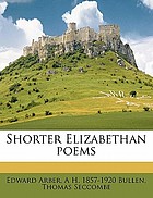 Shorter Elizabethan poems