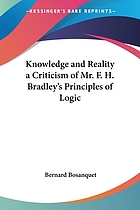 Knowledge and reality