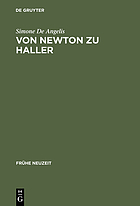 Von Newton zu Haller : Studien zum Naturbegriff zwischen Empirismus und deduktiver Methode in der Schweizer Frühaufklärung