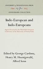 Indo-European and Indo-Europeans; papers