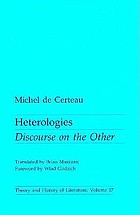 Heterologies : discourse on the other