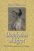 Description of Egypt : notes and views in Egypt and Nubia, made during the years 1825, -26, -27, and -28