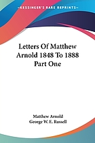 Letters of Matthew Arnold 1848-1888