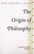The origin of philosophy