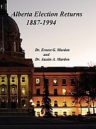 Alberta election returns, 1887-1994