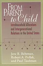 From parent to child : intrahousehold allocations and intergenerational relations in the United States