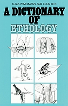 A dictionary of ethology