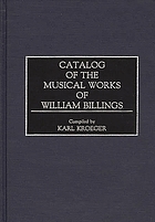 Catalog of the musical works of William Billings