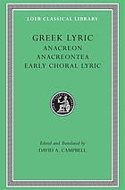 Lyra graeca : being the remains of all the Greek lyric poets from Eumelus to Timotheus excepting Pindar