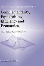Complementarity, equilibrium, efficiency, and economics