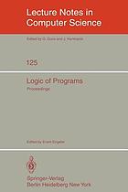 Logic of programs : workshop, ETH Zürich, May-July 1979
