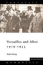 Versailles and after, 1919-1933