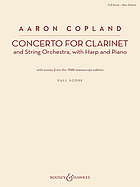 Concerto for clarinet and string orchestra, with harp and piano