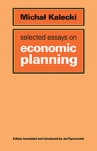 Selected essays on economic planning
