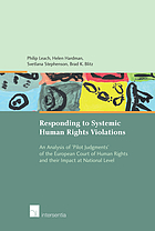 Responding to systemic human rights violations : an analysis of 'pilot judgments' of the European Court of Human Rights and their impact at national level