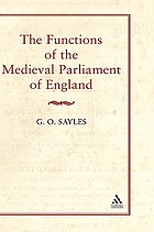 The functions of the medieval Parliament of England