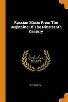 Russian music from the beginning of the nineteenth century