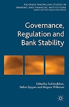 Governance, regulation and bank stability
