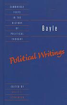 Bayle--political writings