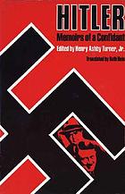 Hitler--memoirs of a confidant