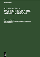 Das Tierreich = the animal kingdom : eine Zusammenstellung und Kennzeichnung der rezenten Tierformen