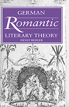 German romantic literary theory