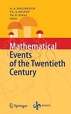 Mathematical events of the twentieth century