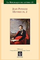 Oeuvres. IV, 2, Manuscrit trouvé à Saragosse (version de 1804)