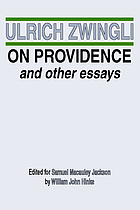 On providence and other essays