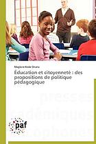 Éducation et citoyenneté : des propositions de politique pédagogique