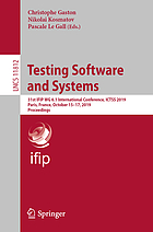 Testing Software and Systems : 31st IFIP WG 6.1 International Conference, ICTSS 2019, Paris, France, October 15-17, 2019, Proceedings
