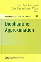 Diophantine approximation festschrift for Wolfgang Schmidt