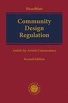 Community Design Regulation (EC) No 6/2002 : (EC) No 6/2002 : article-by-article commentary