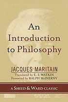 An introduction to philosophy