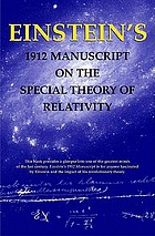 Einstein's 1912 manuscript on the special theory of relativity