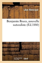 Benjamin Rozes, nouvelle naturaliste