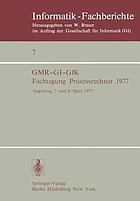 Fachtagung Prozessrechner 1977 : Augsburg, 7 und 8 März 1977