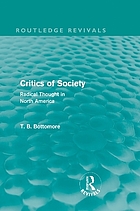 Critics of society; radical thought in North America
