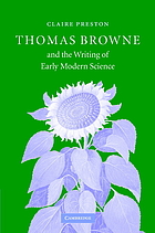 Thomas Browne and the writing of early modern science